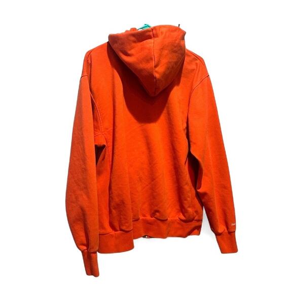 Nike Swoosh Hooded Full Zip Jacket Athletic Sporty Orange Women's Sz Med Dri Fit - Picture 3 of 8